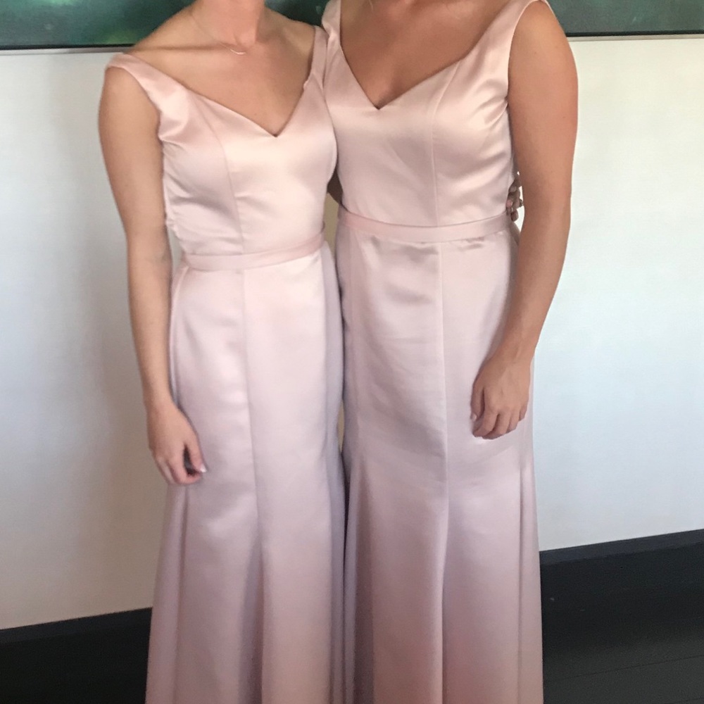 Morilee pink dress with low back